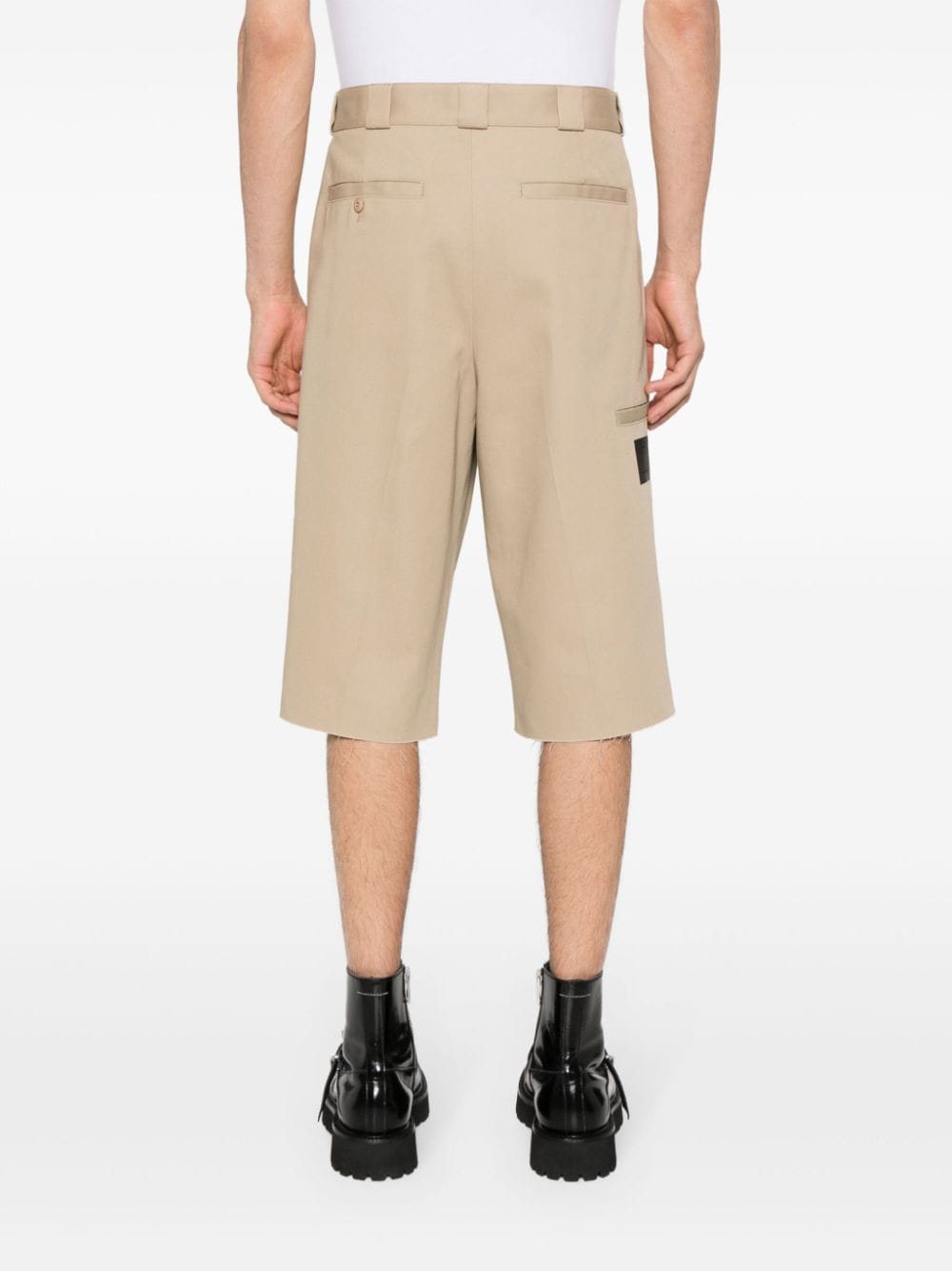 Shop Givenchy Overlapping Bermuda Shorts In 中性色