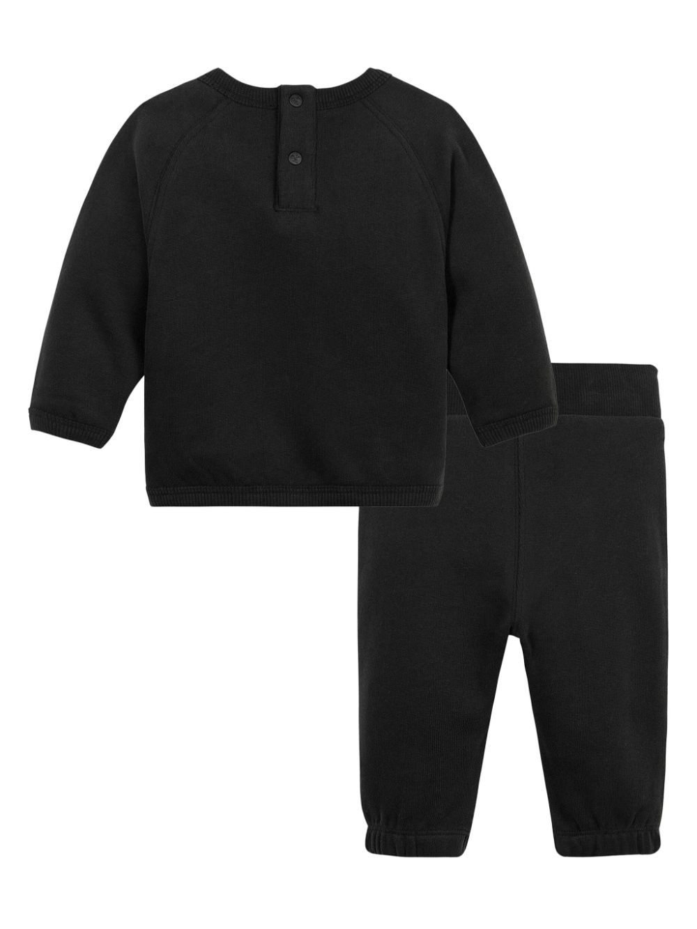 Shop Calvin Klein Logo-print Organic-cotton Tracksuit Set In Black