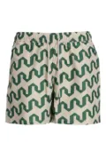 OAS Company Atlas geometric-print swim shorts - Green