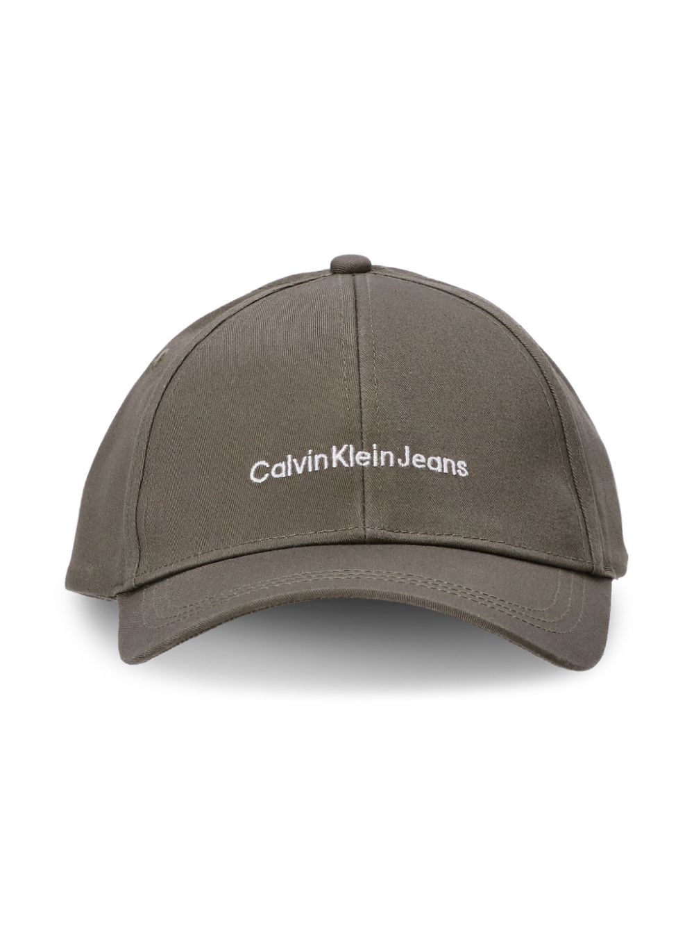 Shop Calvin Klein Logo-embroidered Baseball Cap In Green