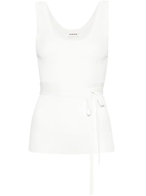 P.A.R.O.S.H. tied waist ribbed tank top 
