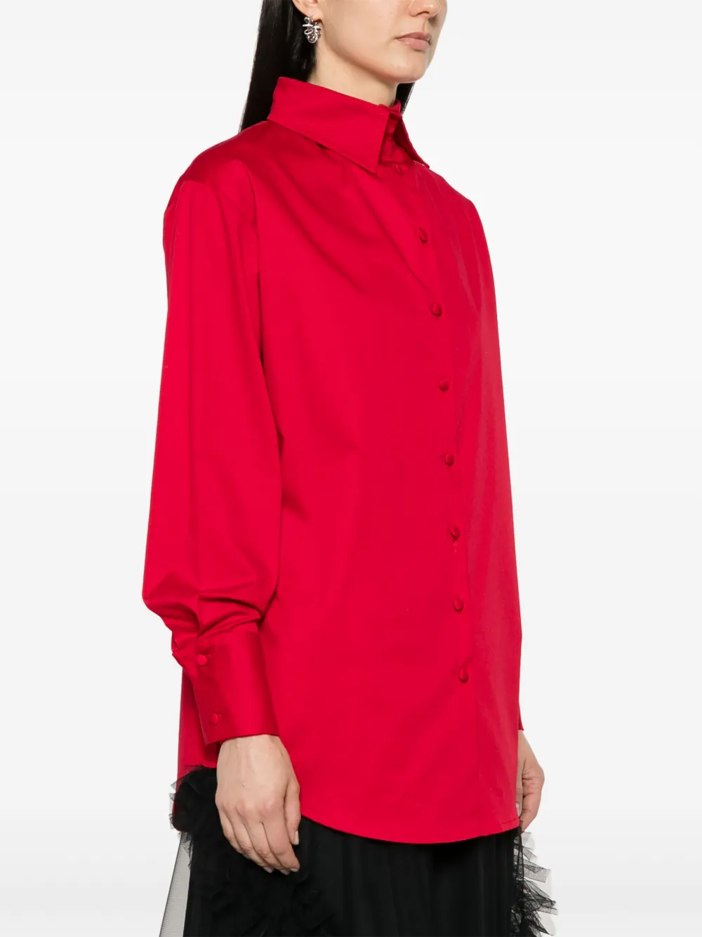Atu Body Couture Cotton Twill Shirt In Red