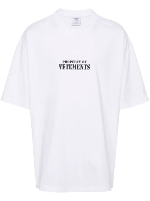 VETEMENTS logo-print cotton T-shirt