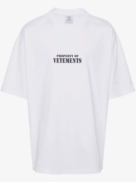 VETEMENTS t-shirt en coton à logo imprimé
