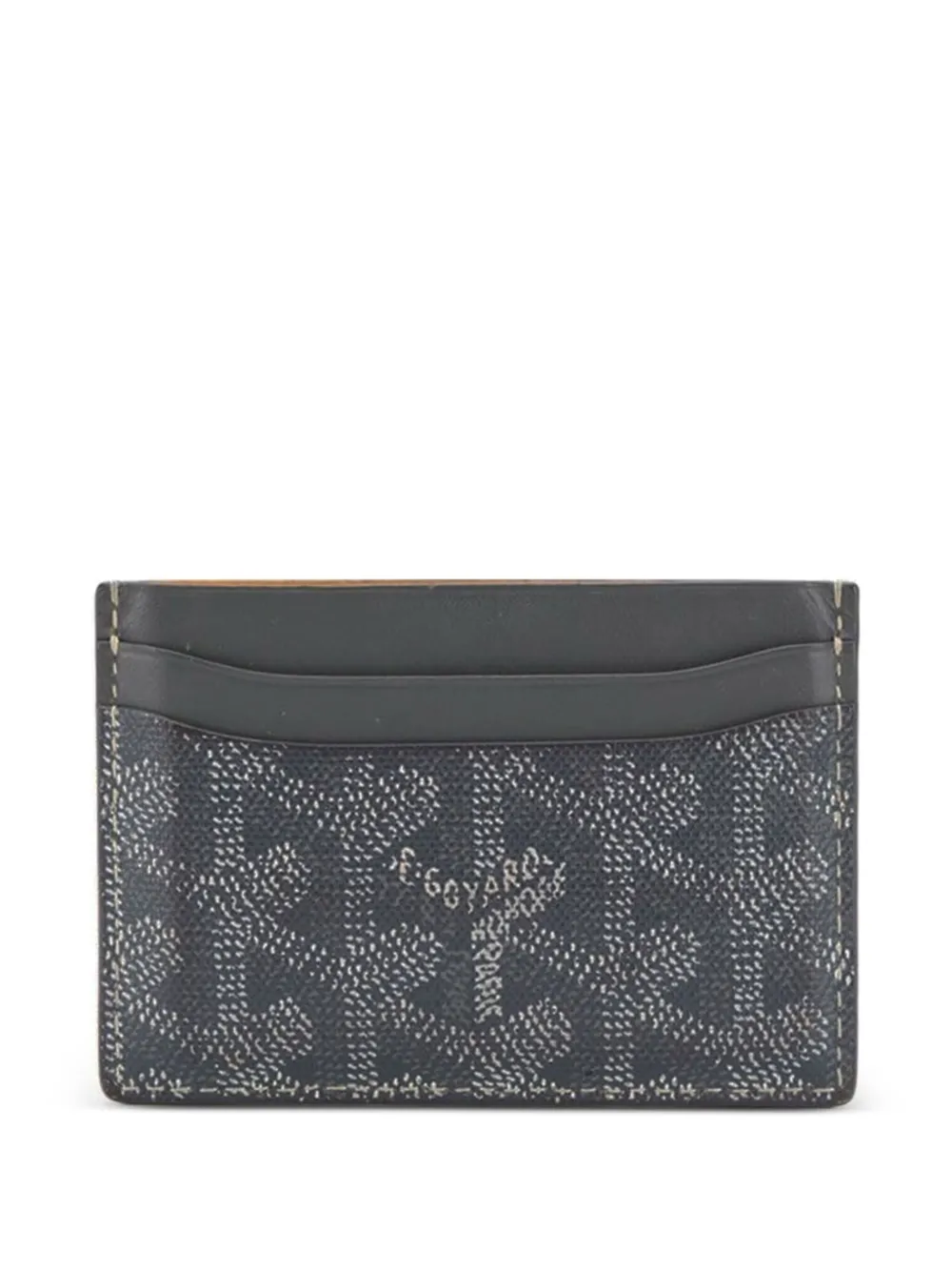 Pre-owned Goyard Sulpice Cardholder In Gray
