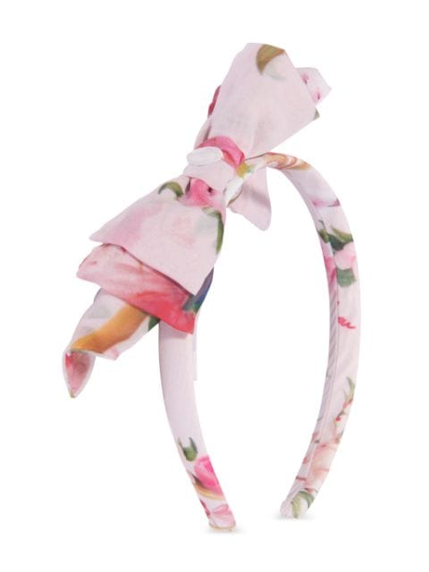 Patachou floral-print bow headband
