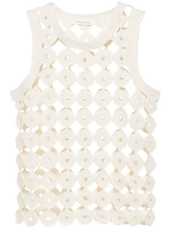 Wales Bonner Stanza Cotton Vest in Neutrals