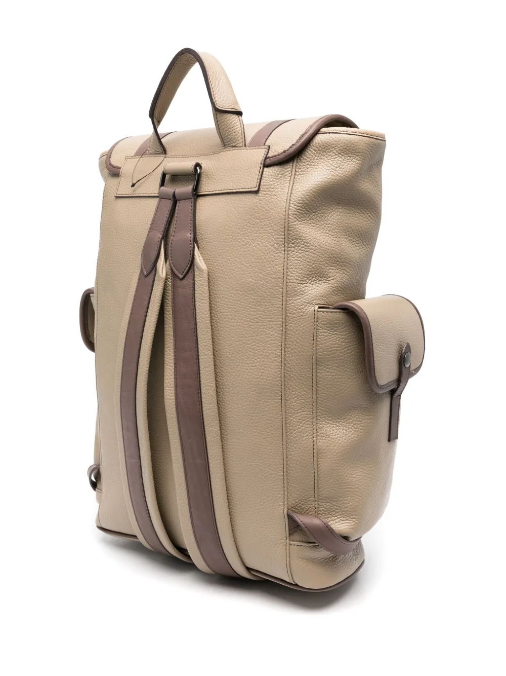Peserico Rugzak van bewerkt leer - Beige