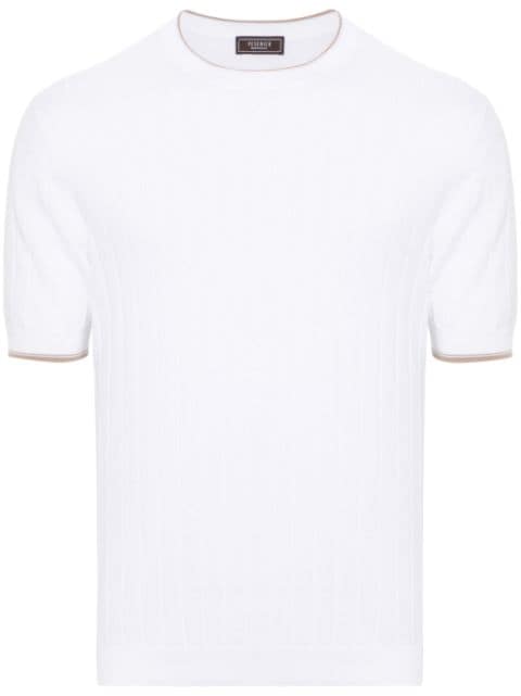 Peserico wide-ribbed cotton T-shirt