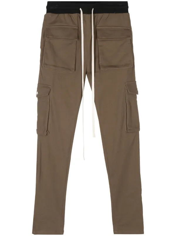 MOUTY logo-embroidered Drawstring Cargo Trousers Green