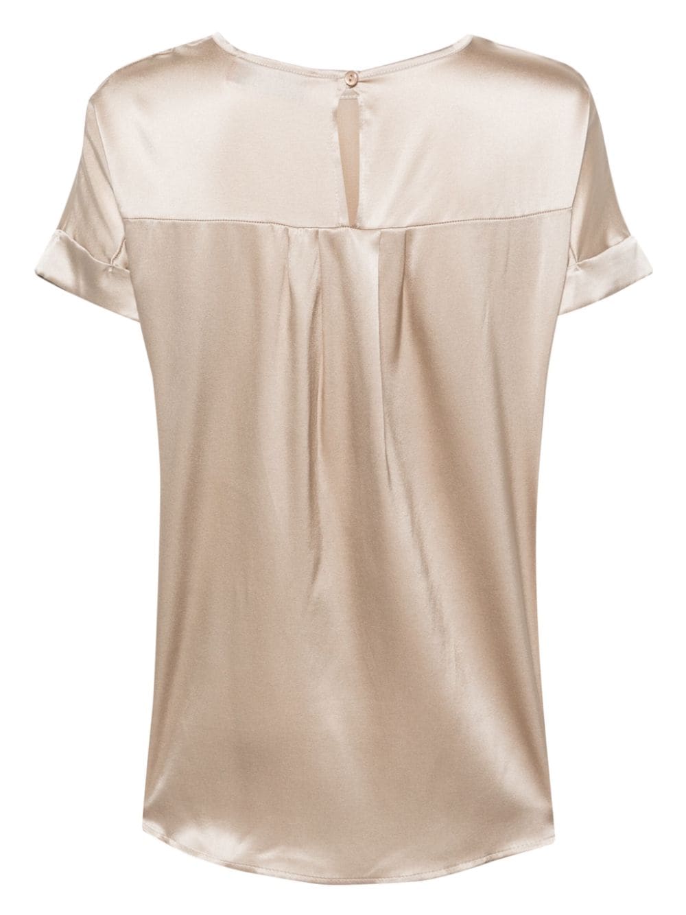 Shop Wild Cashmere Lucille Satin Blouse In Gold
