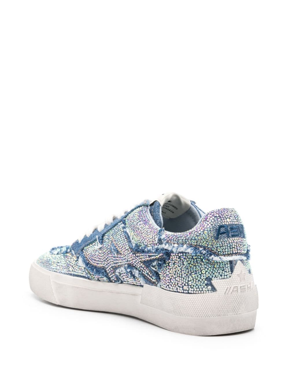 Shop Ash Malibu Strass Crystal-embellished Sneakers In Blue