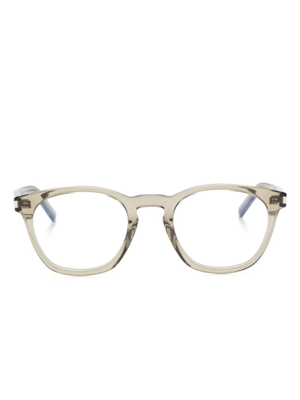 Saint Laurent Sl 28 Square-frame Glasses In 褐色
