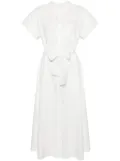 Forte Forte band-collar shirt maxi dress - White