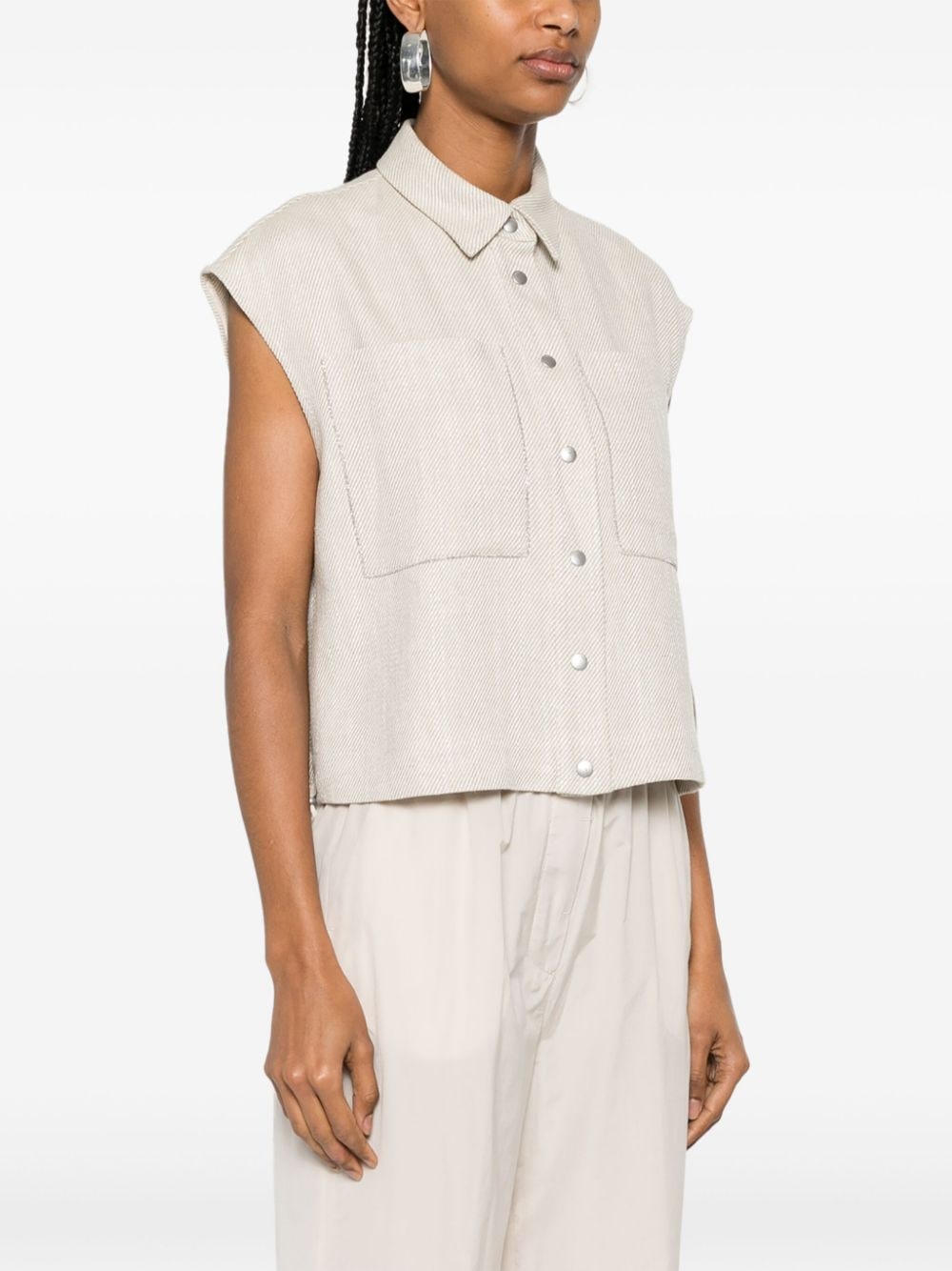Peserico Slim-fit blouse Beige