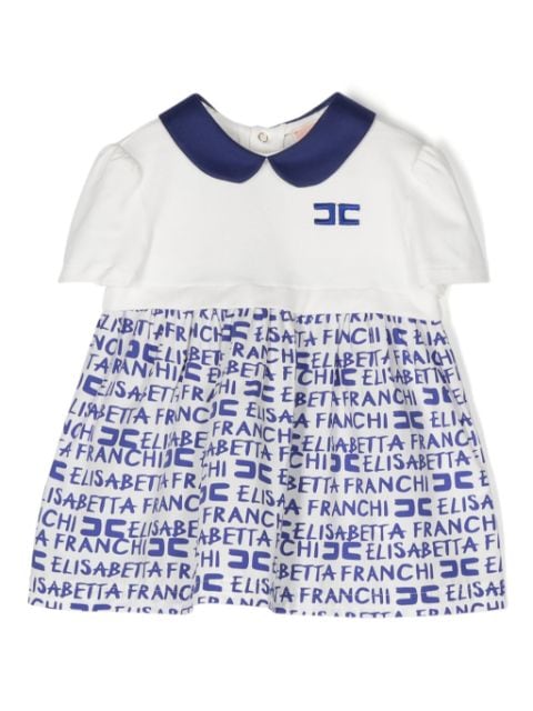 Elisabetta Franchi La Mia Bambina logo-print cotton dress