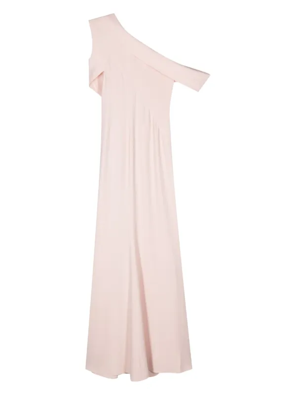 Alexander McQueen Asymmetric Maxi Dress | Pink | FARFETCH GE