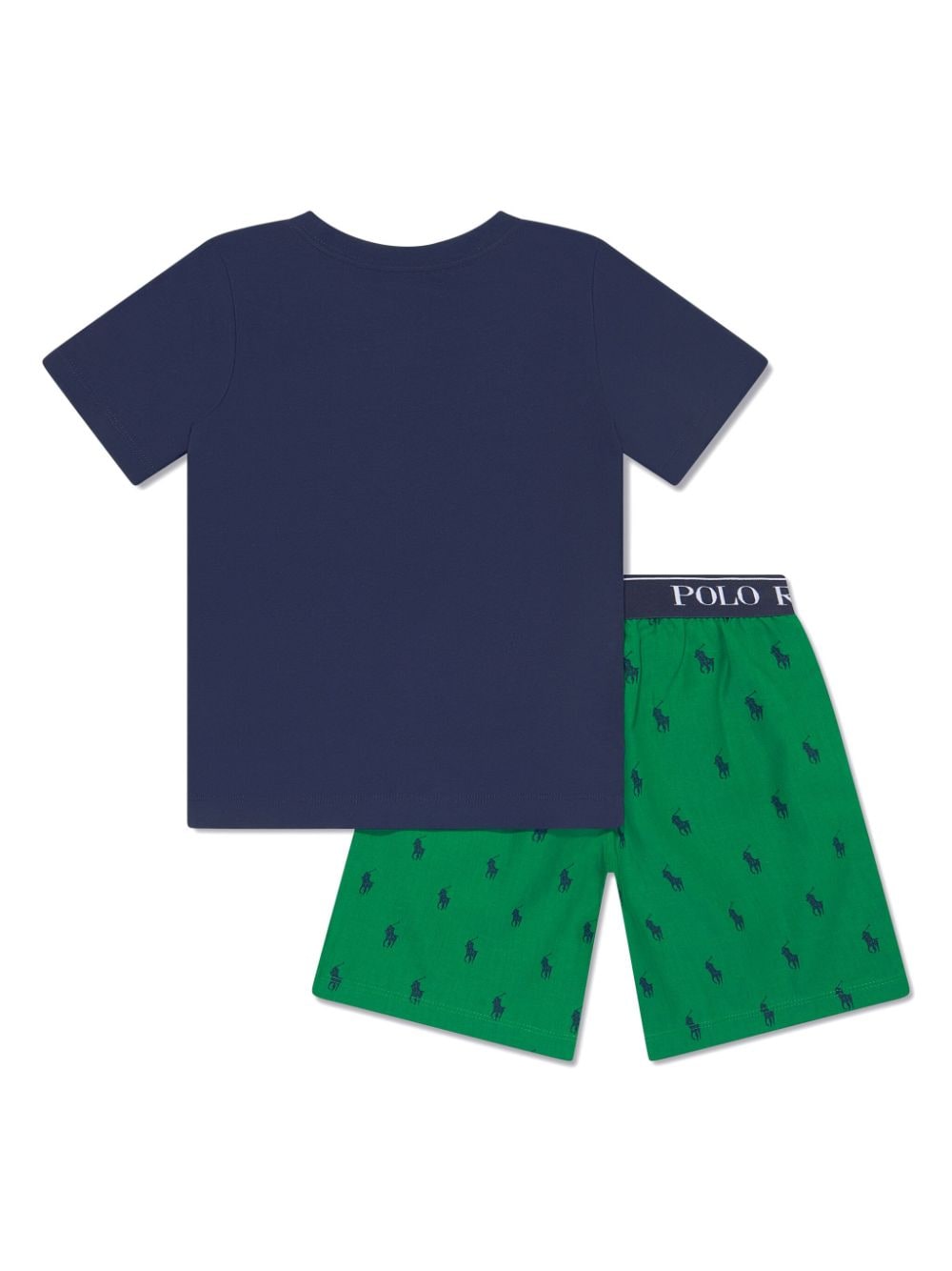 Shop Ralph Lauren Logo-print Pajama Set In Green