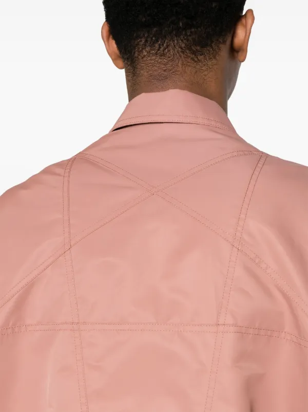 Rick Owens DRKSHDW ジップアップ シャツジャケット | ピンク Rick Owens DRKSHDW ジップアップ シャツジャケット | ピンク