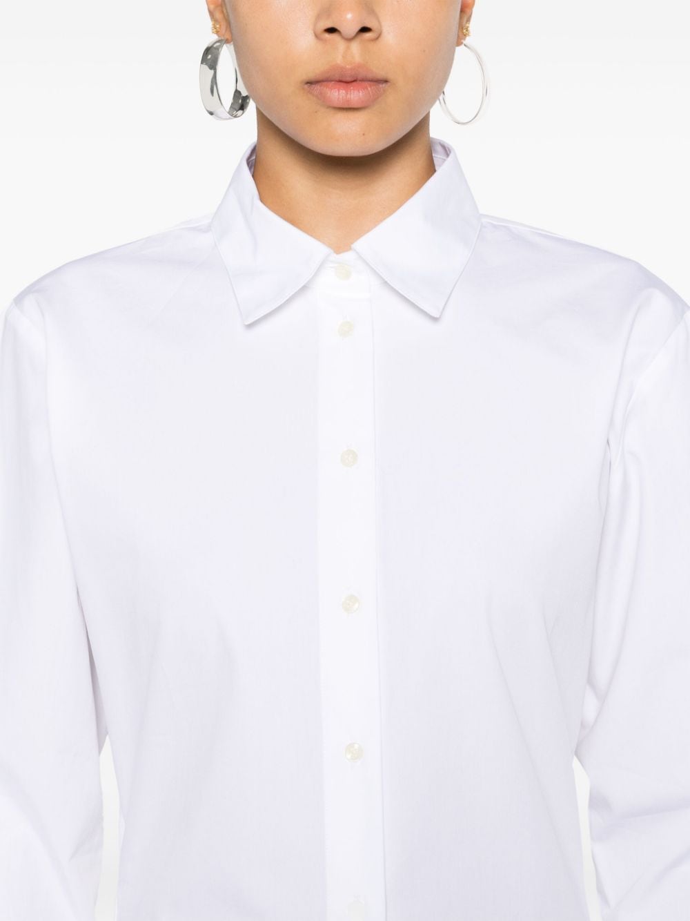 Shop Rohe Classic-collar Poplin Shirt In White