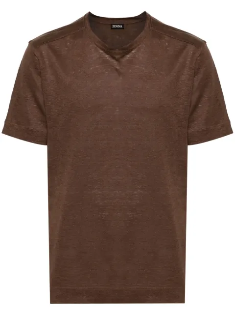 Zegna playera con efecto melange