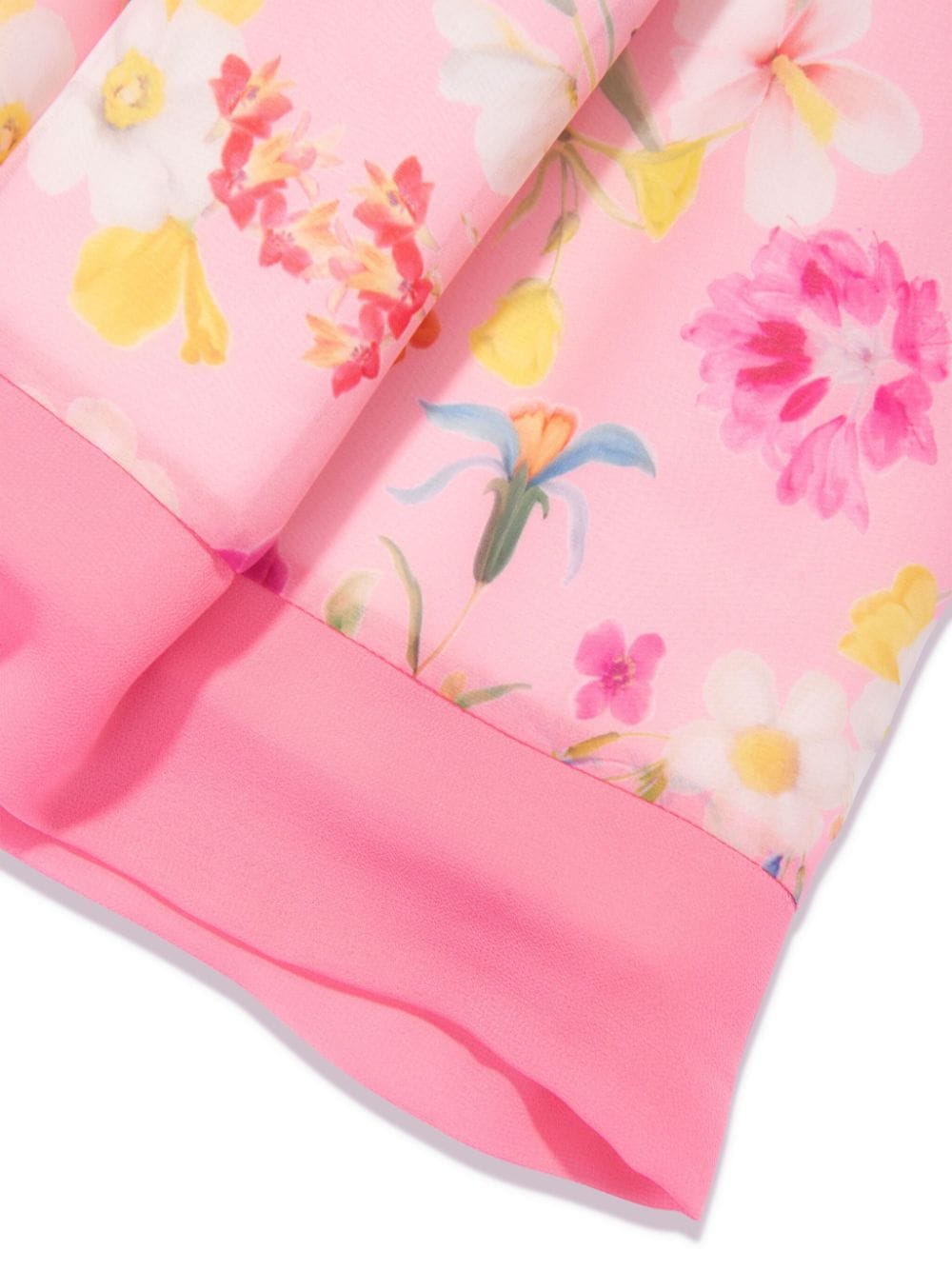 Shop Patachou Bow-detail Floral-print Dress In Pink