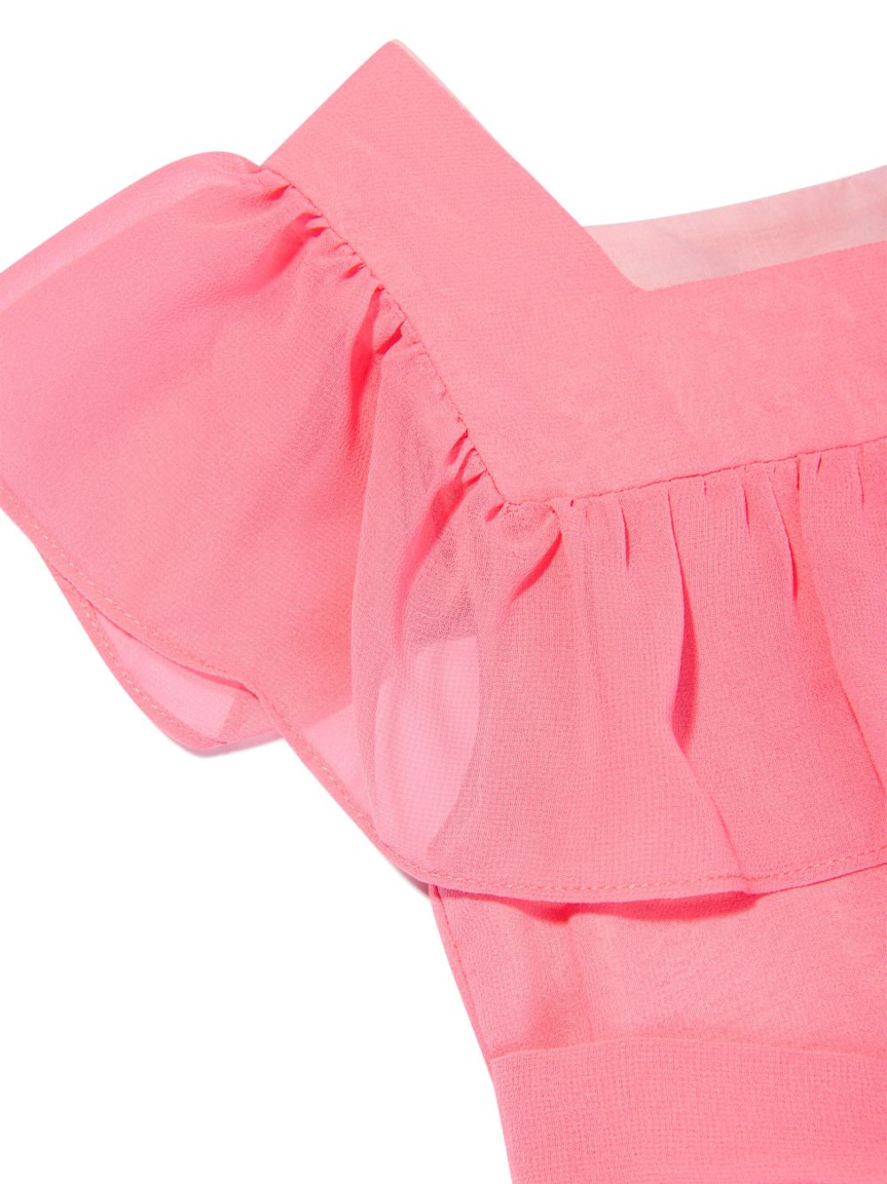 Shop Patachou Bow-detail Ruffled Dress In Pink