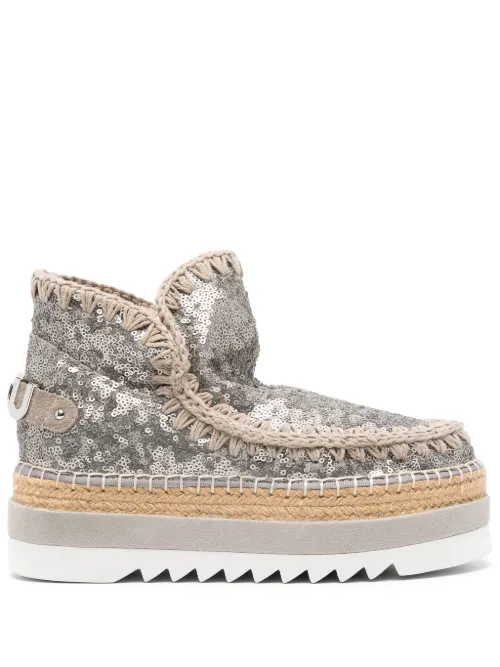Bottines brodées de sequins - Mou - Modalova