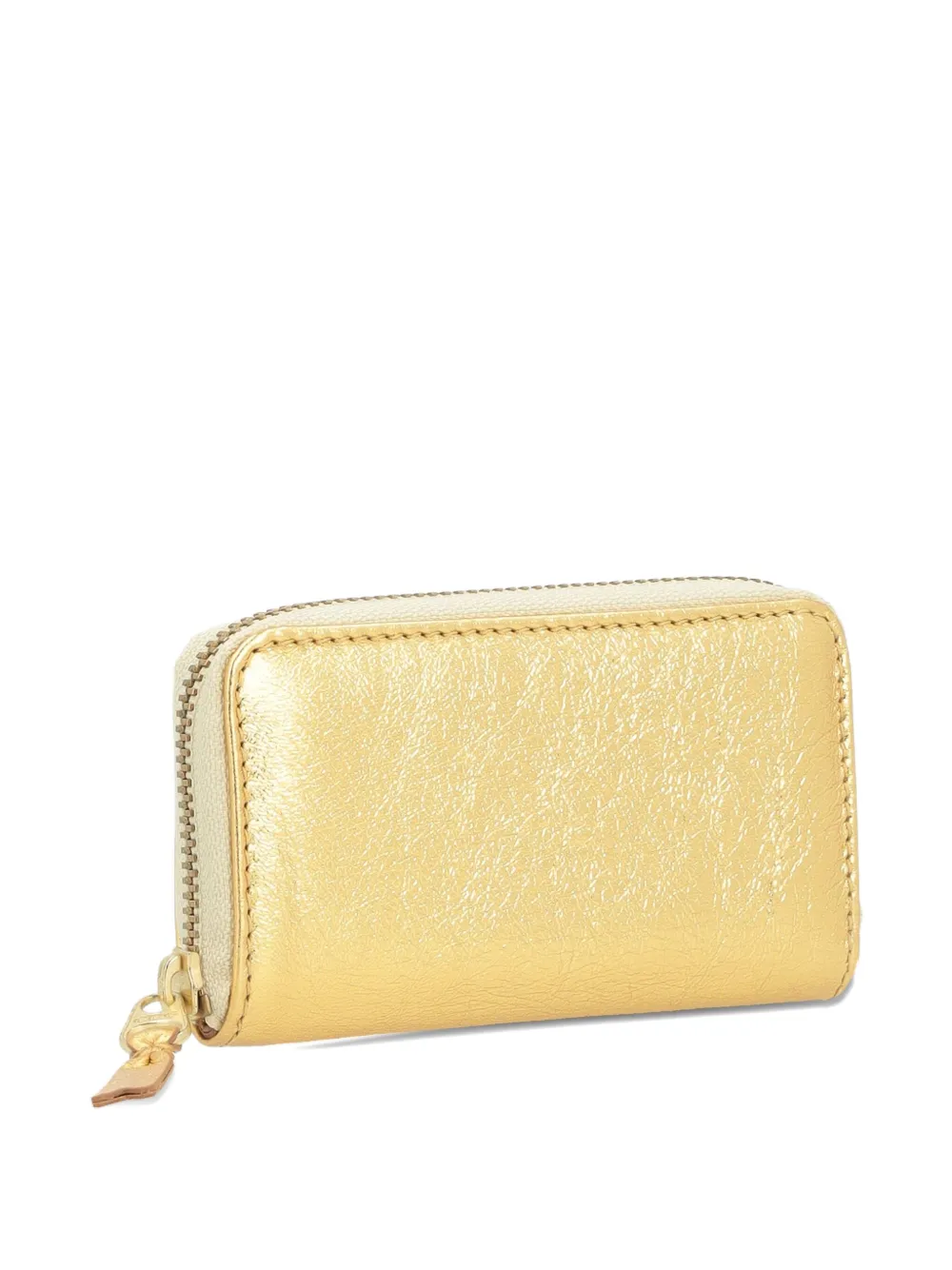 Comme Des Garçons Wallet Leren portemonnee met rits - Goud