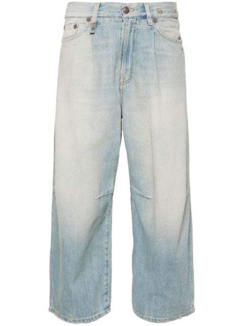 R13 cropped wide-leg jeans