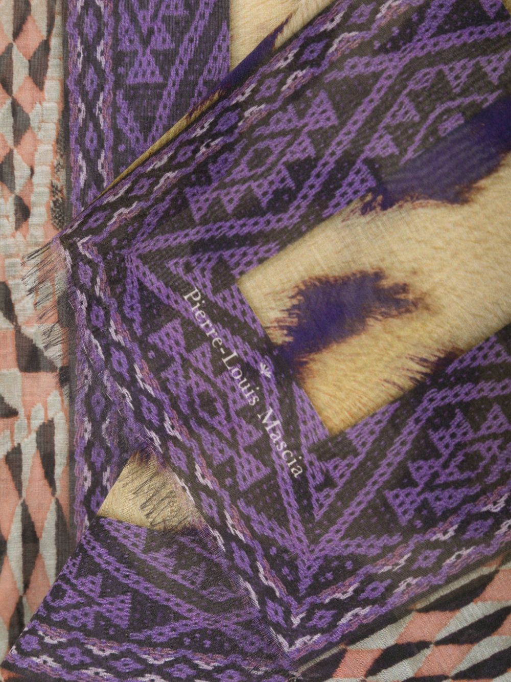 Pierre-Louis Mascia Hawn sjaal met luipaardprint Beige