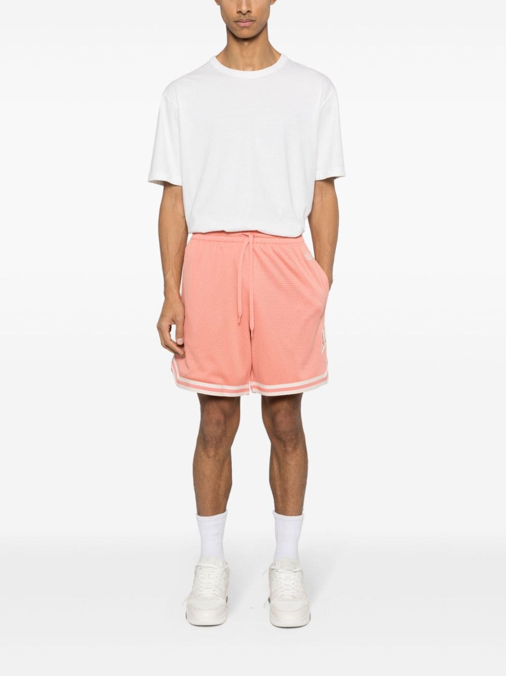 Shop Adidas Originals Vrct Piqué Shorts In Pink