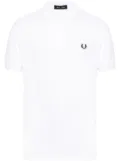 Fred Perry logo-embroidered piqué polo shirt - White