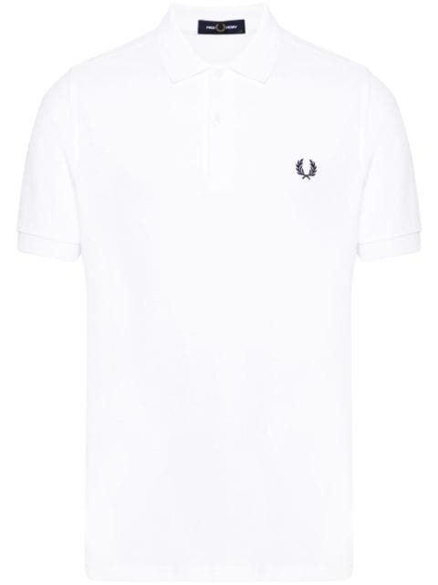 logo-embroidered piqué polo shirt