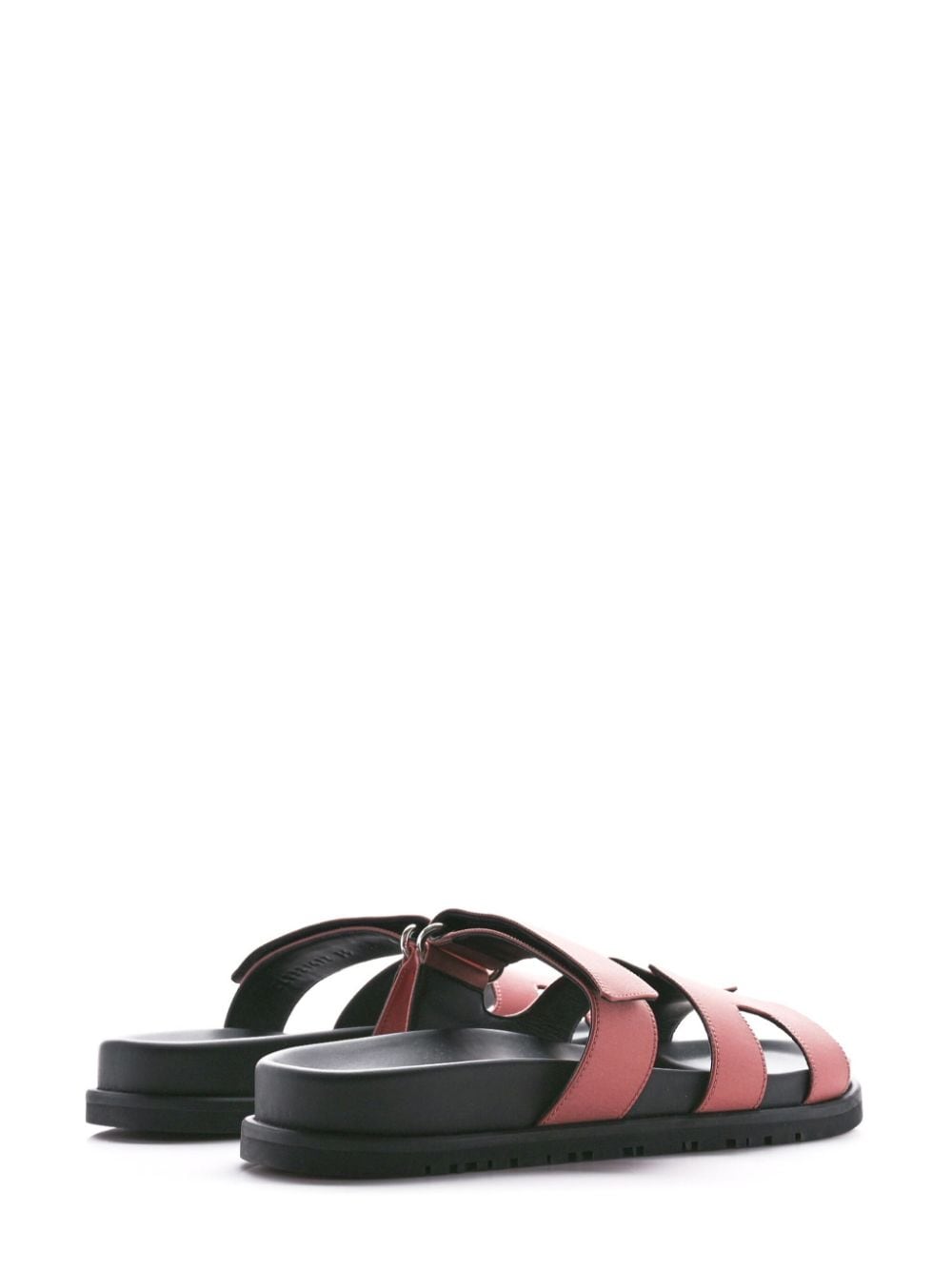 Pre-owned Hermes Chypre Satin Sandals In Pink