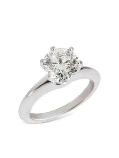 Tiffany & Co. Pre-Owned 铂金钻石订婚戒指