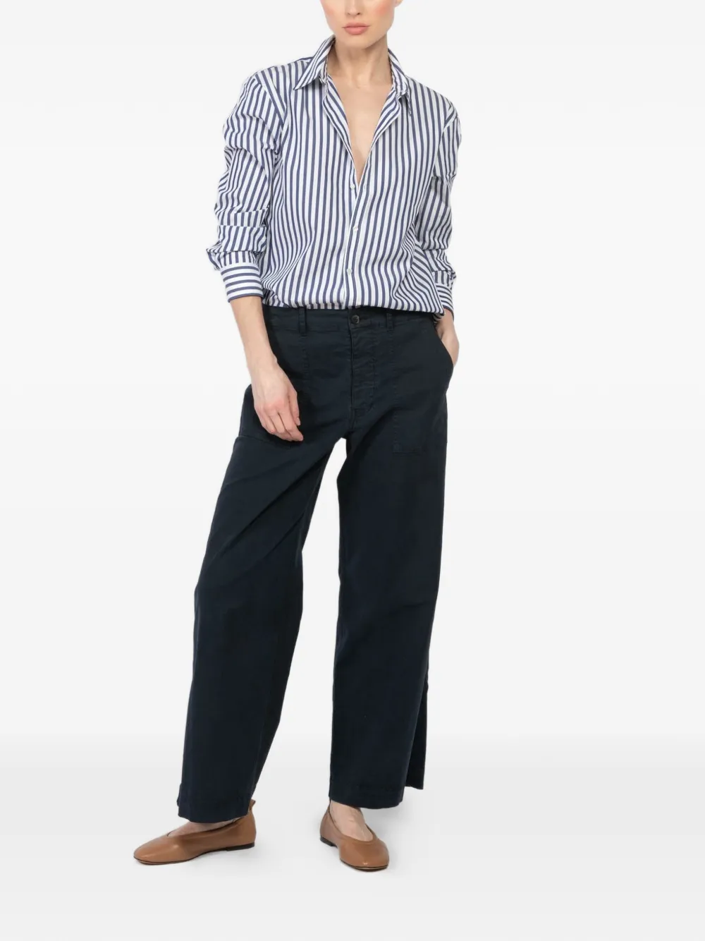 Nili Lotan wide-leg trousers - Blauw