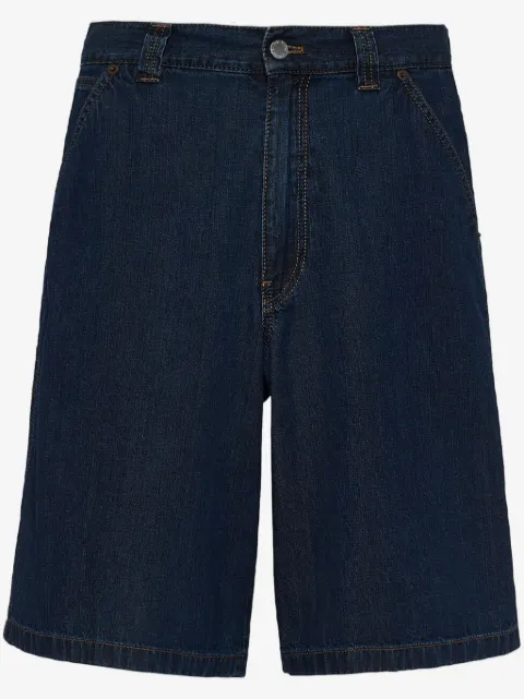 Prada logo-plaque denim bermudas