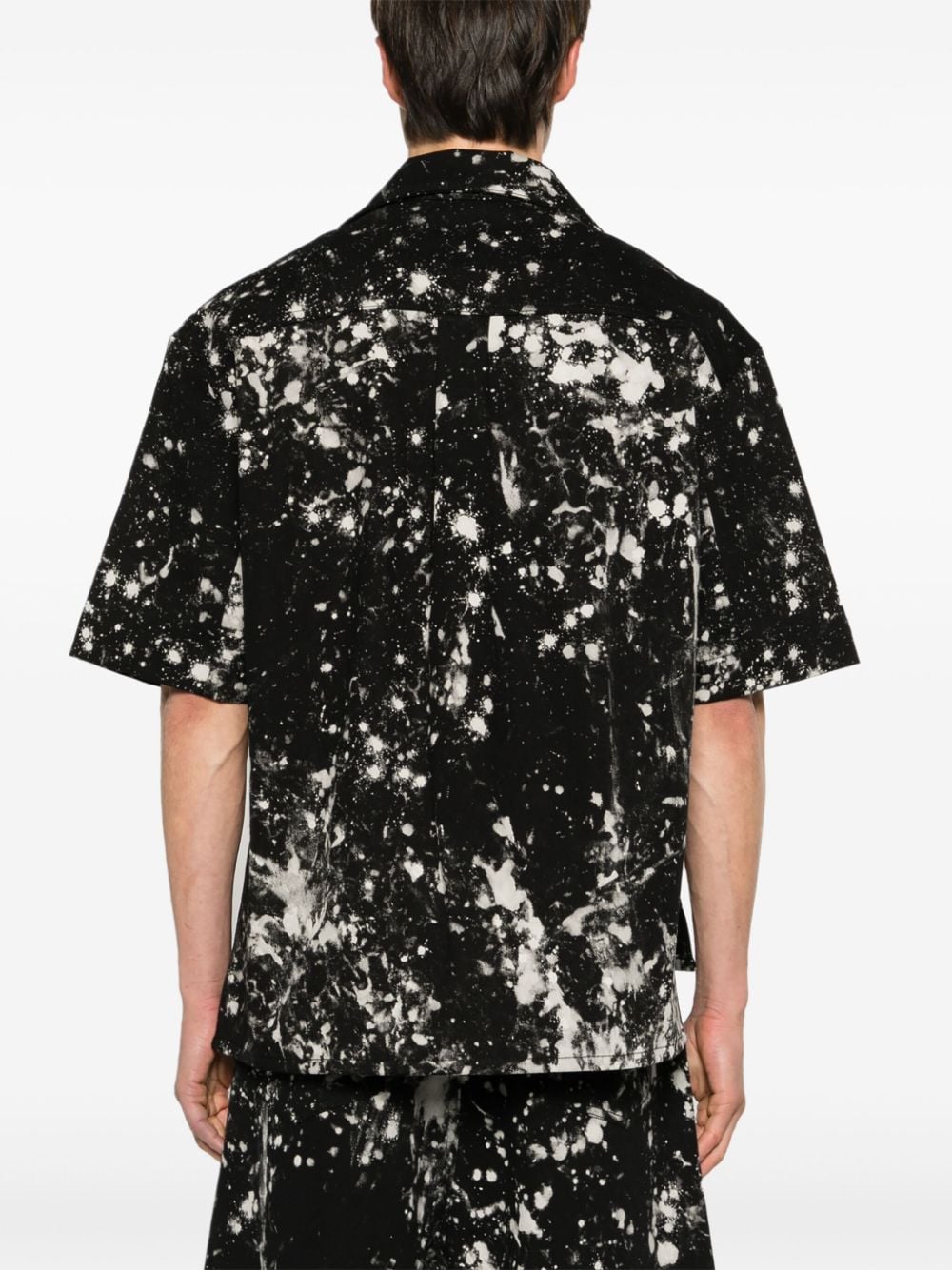 Shop Lựu Đạn Bleached-effect Cotton Shirt In 黑色