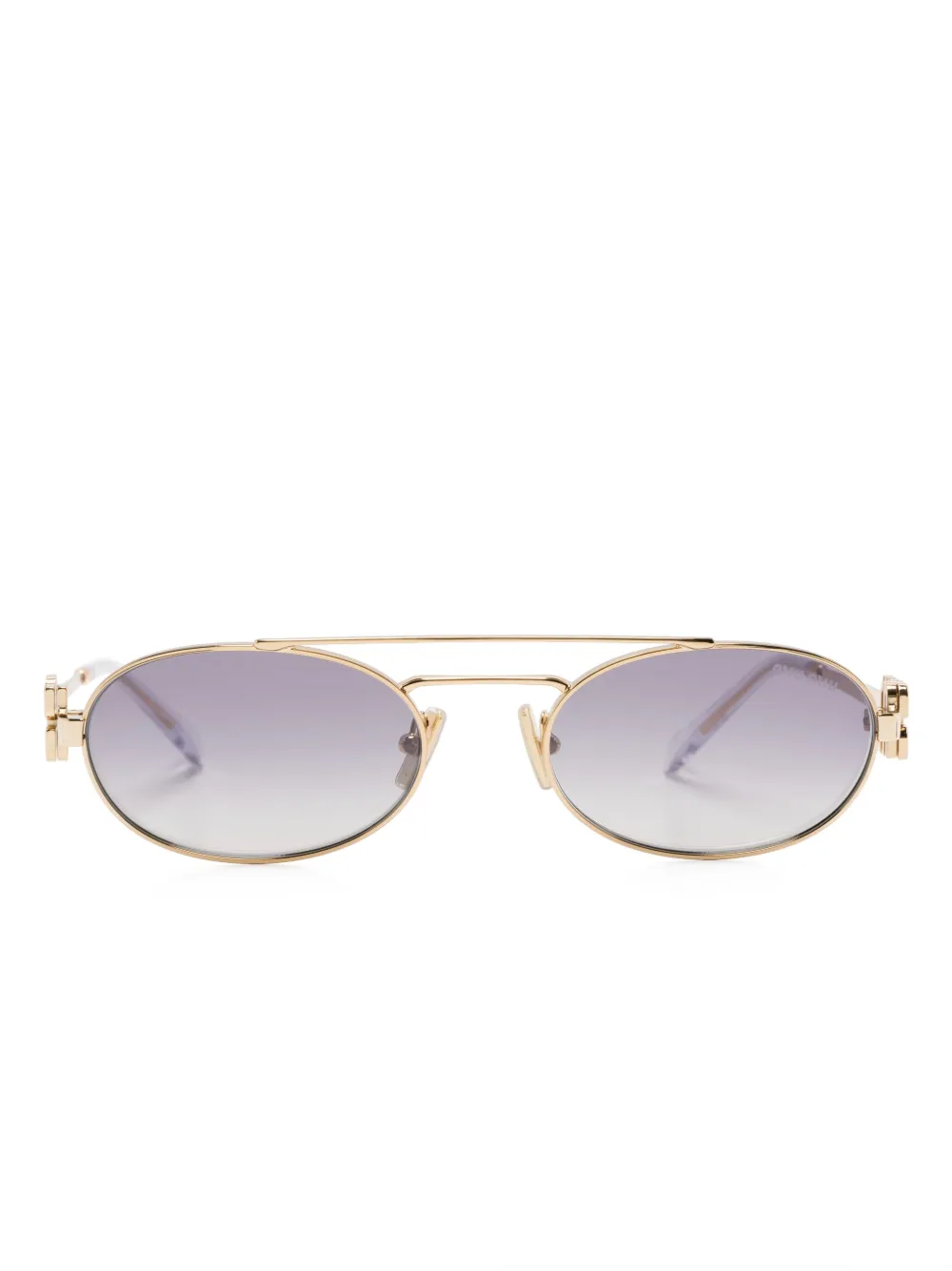 Miu Miu Eyewear oval-frame sunglasses | Gold | Image 1