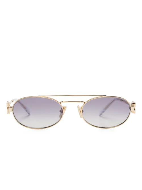 Lunettes de soleil à monture ovale - Miu Miu Eyewear - Modalova