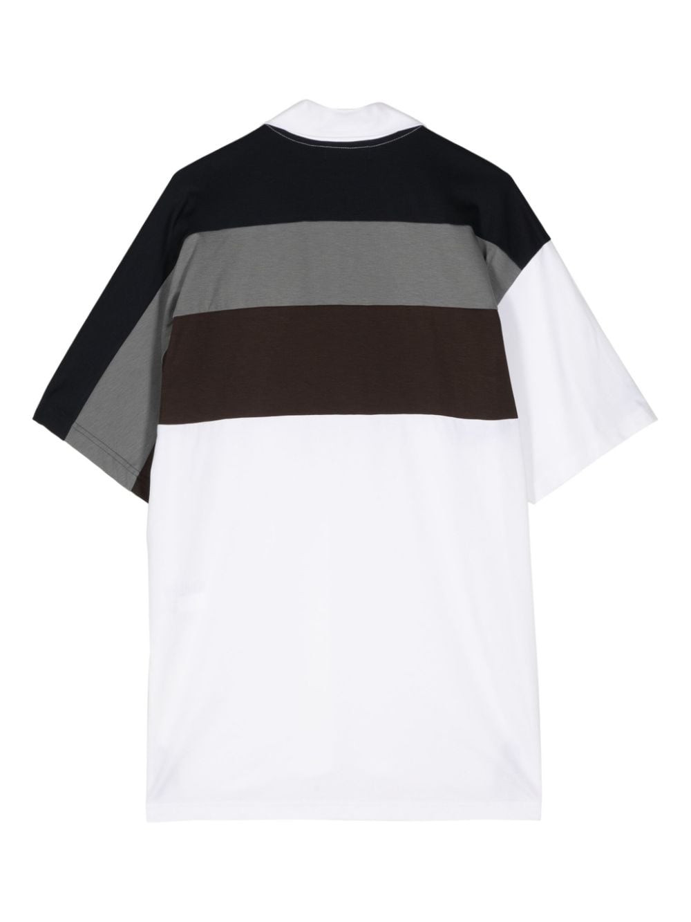 Kolor Poloshirt met colourblocking en vlakken Wit