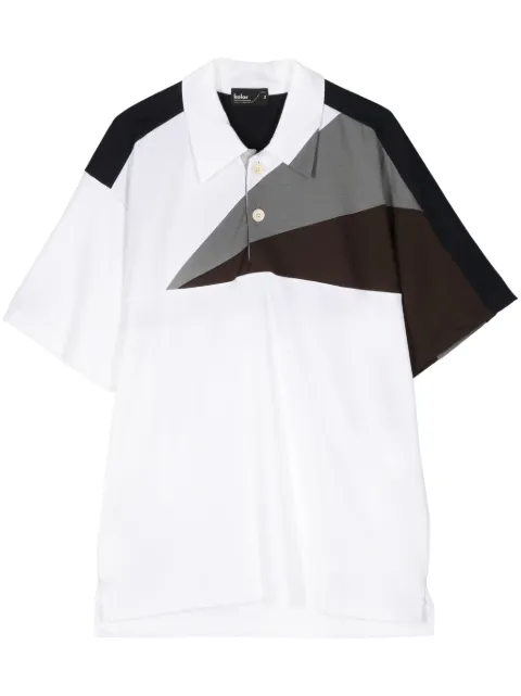 Kolor panelled colour-block polo shirt