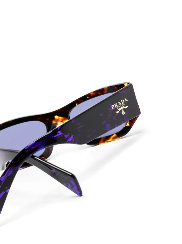 Prada Eyewear Tortoiseshell rectangle-frame Sunglasses  display picture 2