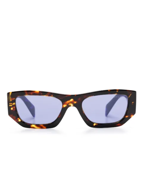 Prada Eyewear lentes de sol con armazón rectangular estilo carey