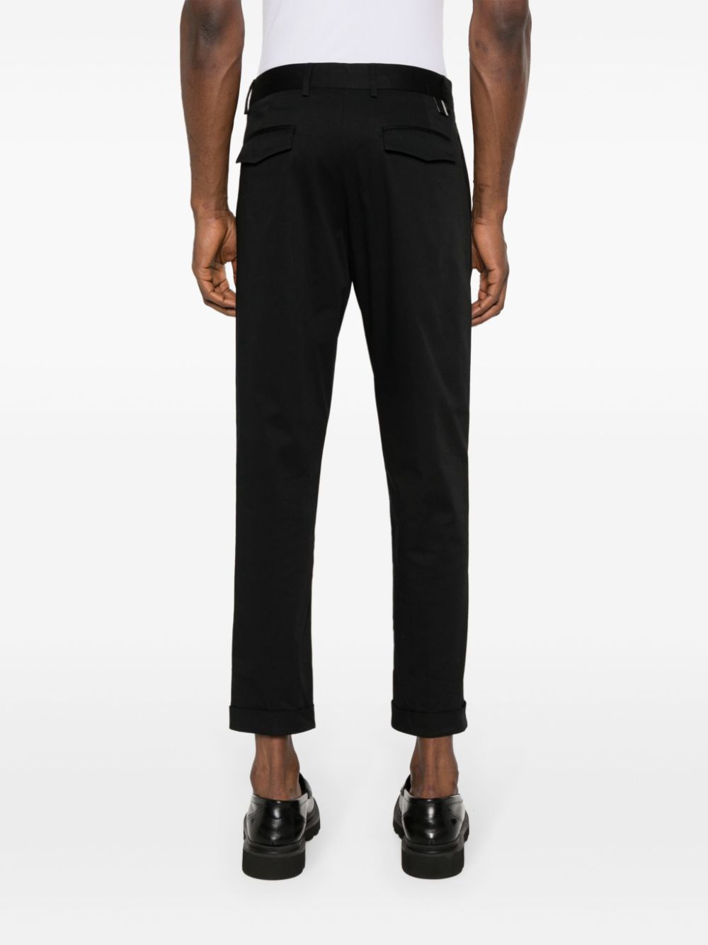Shop Low Brand Pleat-detail Trousers In Black