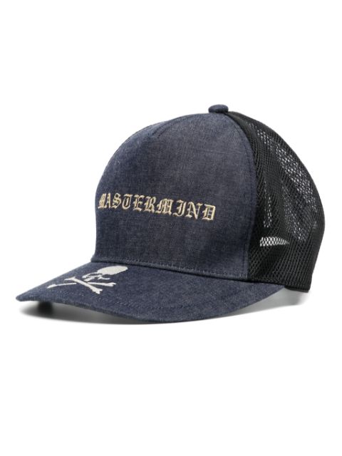 Mastermind Japan logo-embroidered denim cap