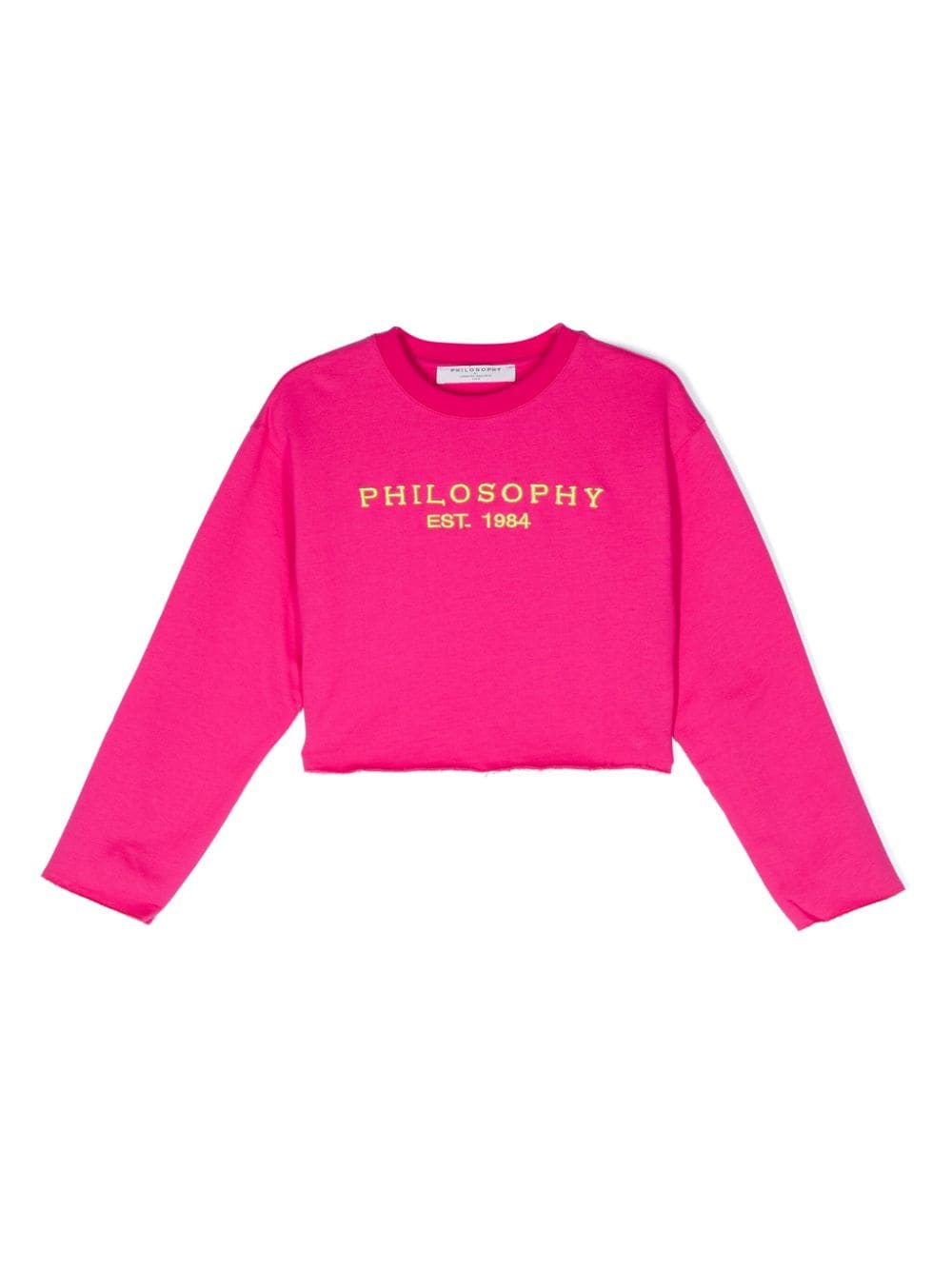 Philosophy Di Lorenzo Serafini Kids embroidered-logo cotton sweatshirt - Grigio