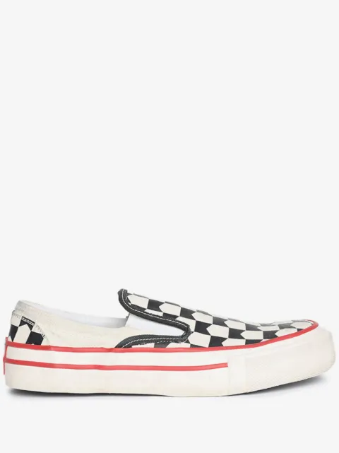 RHUDE baskets sans lacets à carreaux