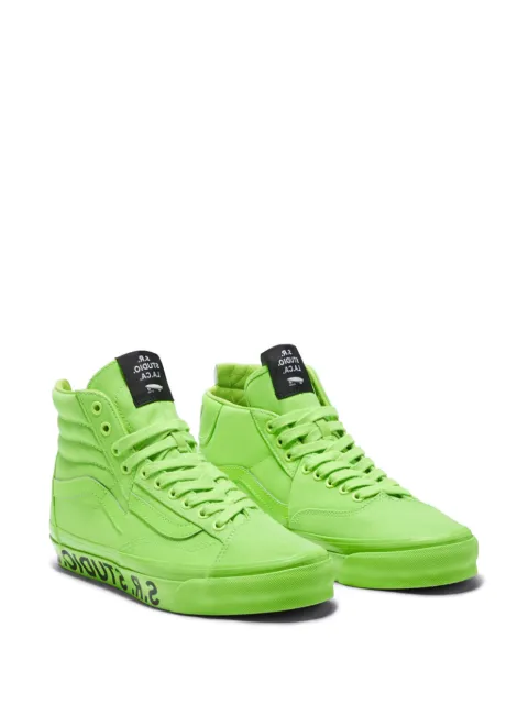 Neon green vans high top best sale